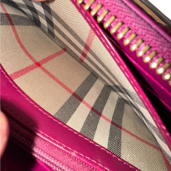 Burberry Fuchsia Leather Wallet - Picture 10 of 16